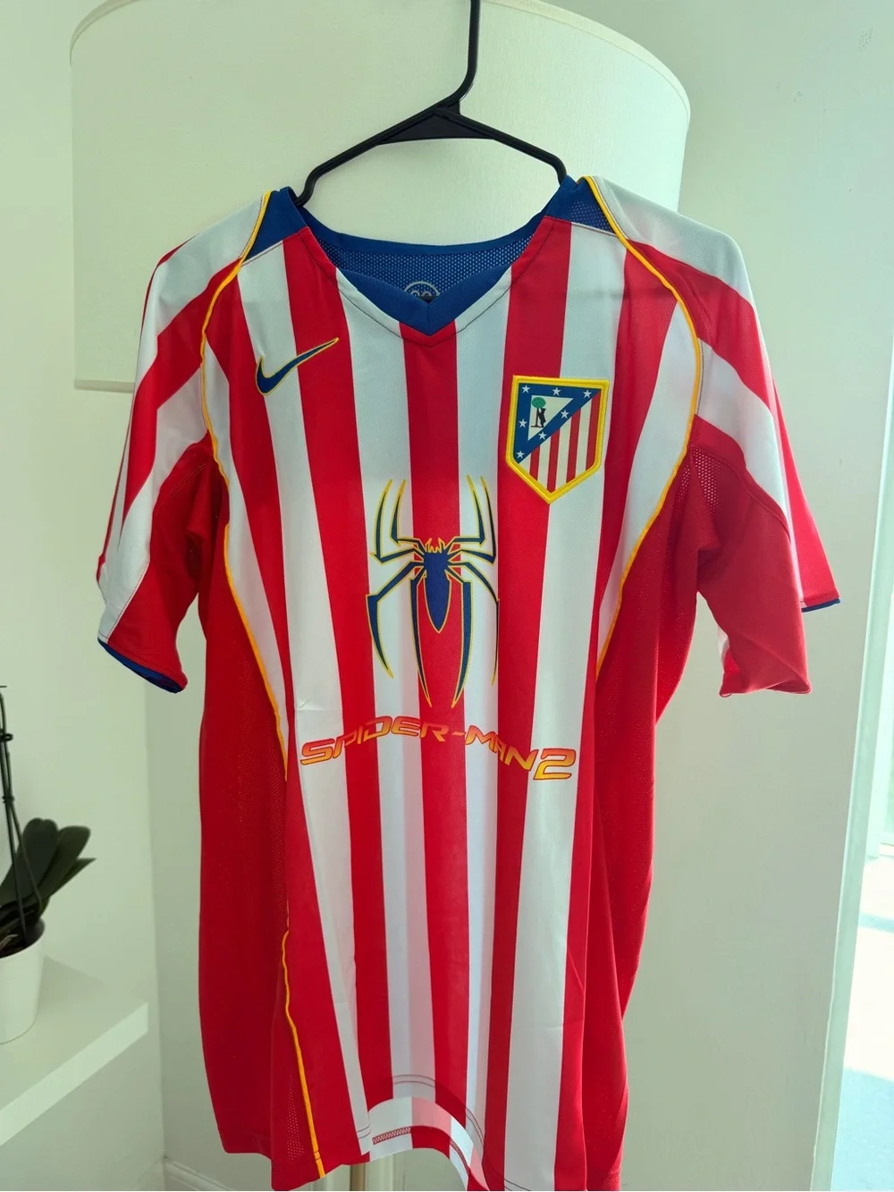 Nike Atletico Madrid 2004/05 Spider-Man 2 Soccer Jersey Size L Red White
